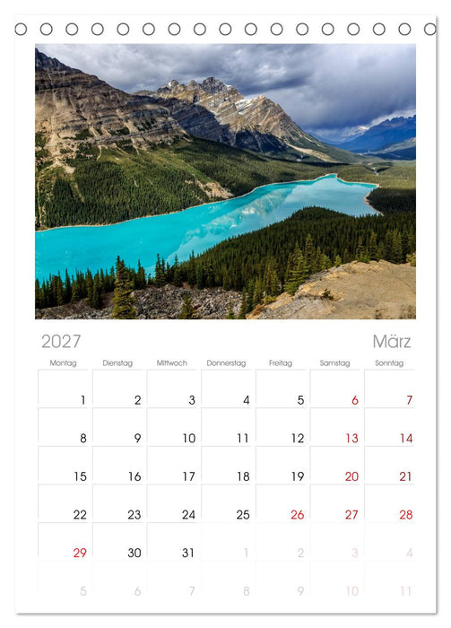 West-Kanada (CALVENDO Tischplaner A5H 2027)