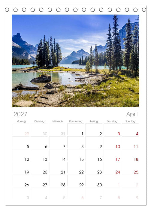 West-Kanada (CALVENDO Tischplaner A5H 2027)