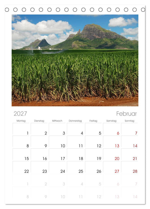 Mauritius (CALVENDO Tischplaner A5H 2027)