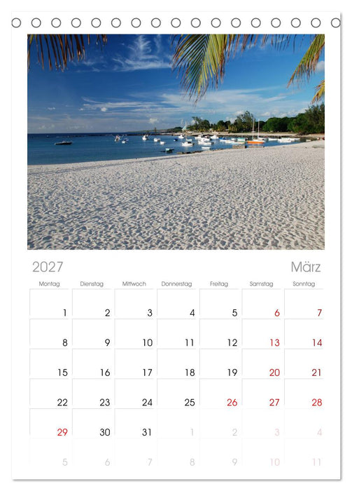 Mauritius (CALVENDO Tischplaner A5H 2027)