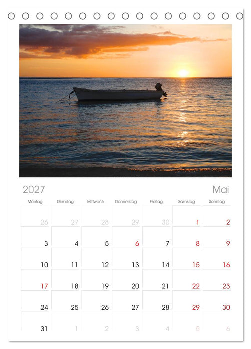 Mauritius (CALVENDO Tischplaner A5H 2027)