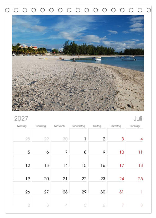 Mauritius (CALVENDO Tischplaner A5H 2027)