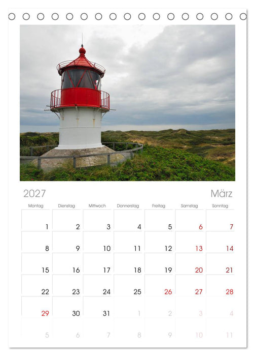 Amrum (CALVENDO Tischplaner A5H 2027)