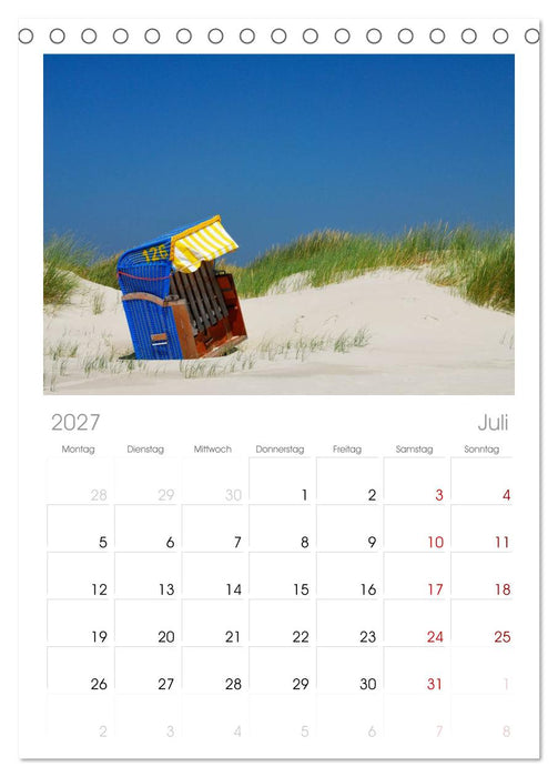Amrum (CALVENDO Tischplaner A5H 2027)