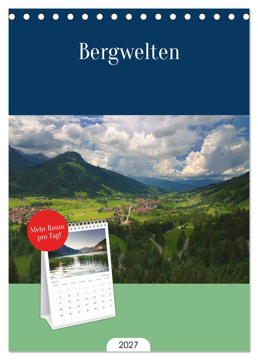 Bergwelten (CALVENDO Tischplaner A5H 2027)