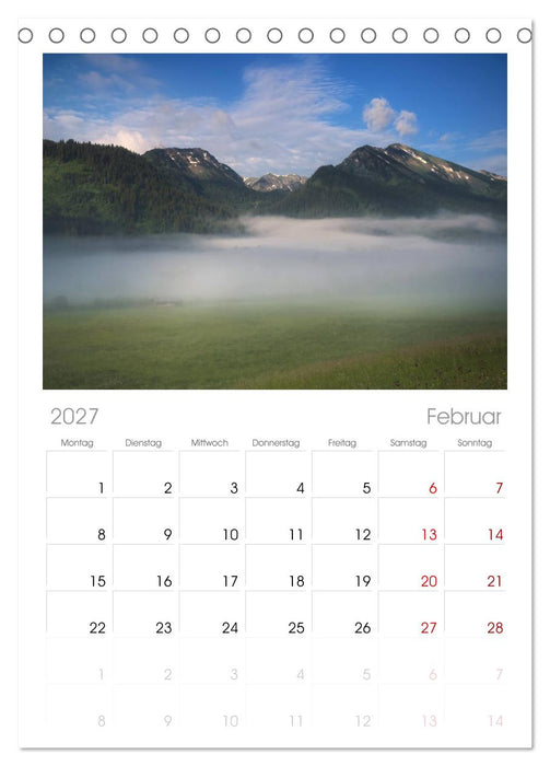 Bergwelten (CALVENDO Tischplaner A5H 2027)