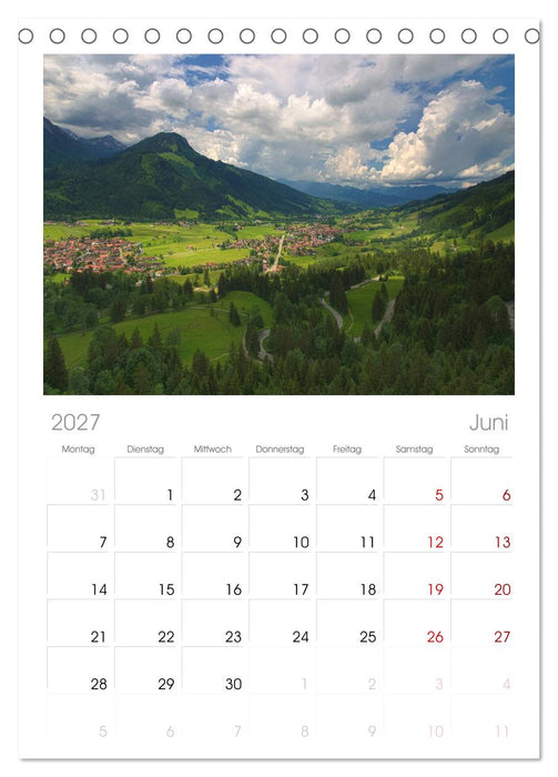 Bergwelten (CALVENDO Tischplaner A5H 2027)