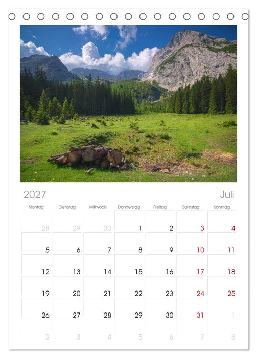 Bergwelten (CALVENDO Tischplaner A5H 2027)