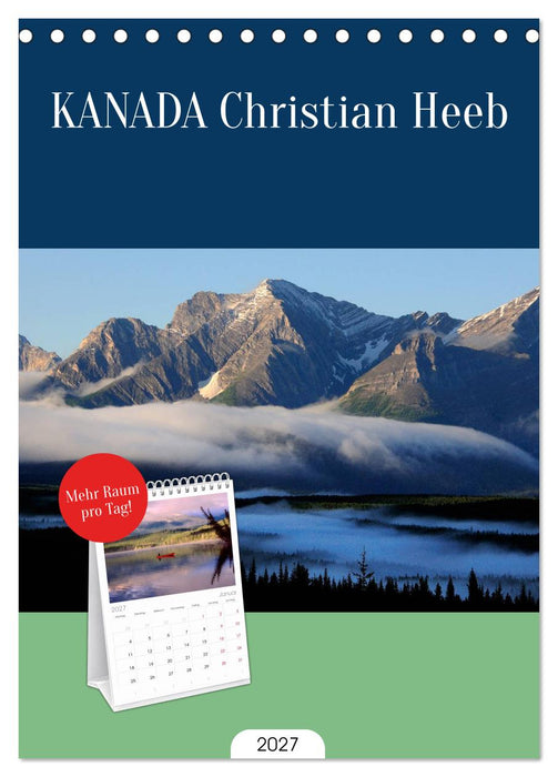 KANADA Christian Heeb (CALVENDO Tischplaner A5H 2027)
