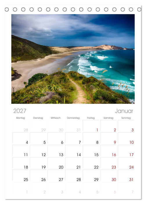 Neuseeland - atemberaubend schön (CALVENDO Tischplaner A5H 2027)