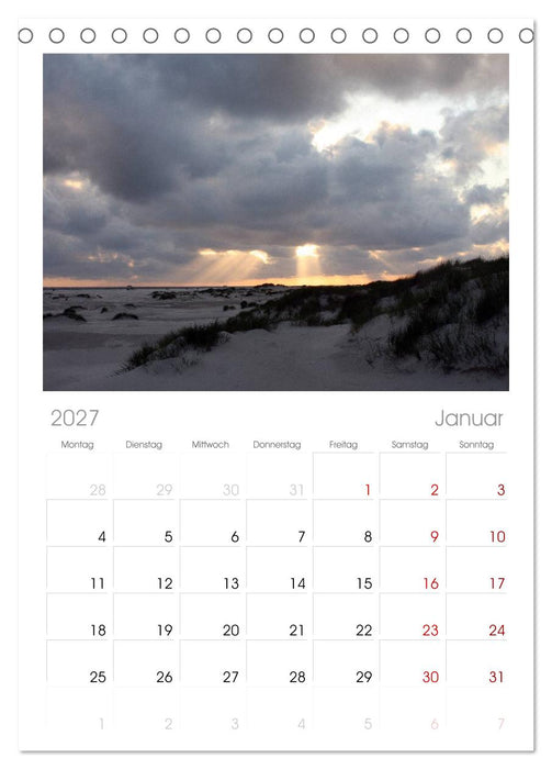 Die Insel Amrum (CALVENDO Tischplaner A5H 2027)