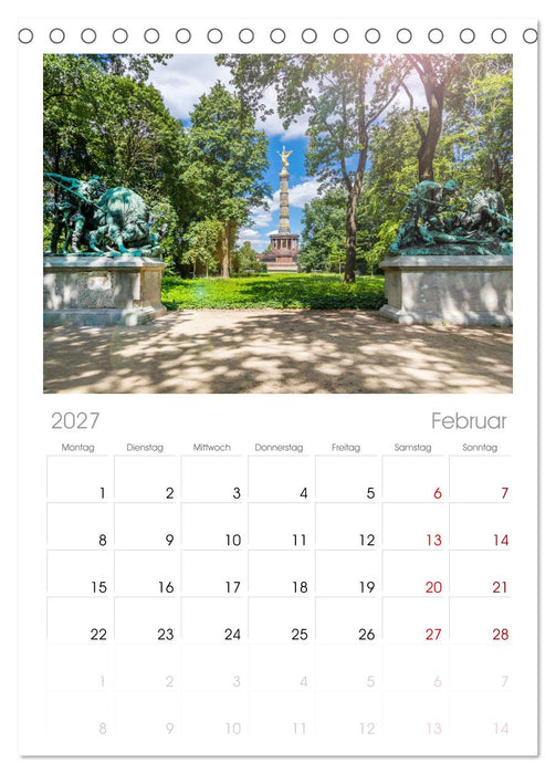 SOMMER IN BERLIN (CALVENDO Tischplaner A5H 2027)