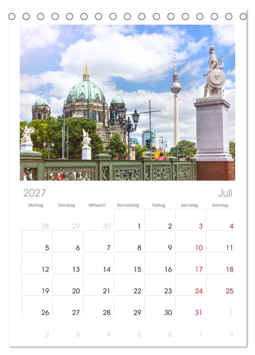 SOMMER IN BERLIN (CALVENDO Tischplaner A5H 2027)
