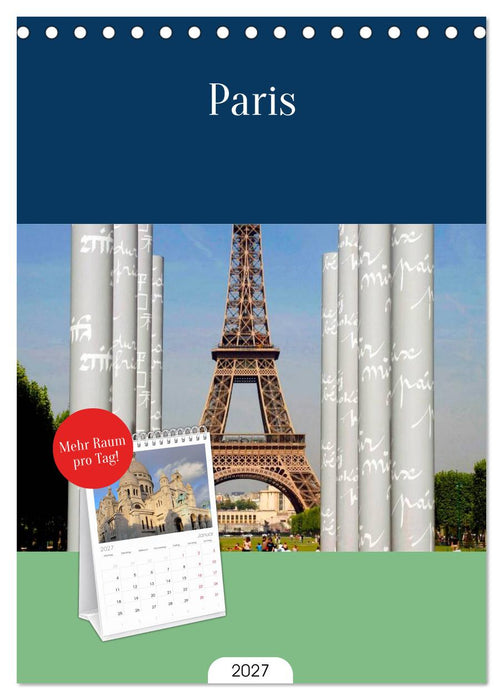 Paris (CALVENDO Tischplaner A5H 2027)