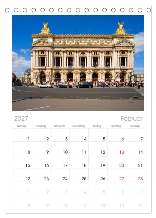 Paris (CALVENDO Tischplaner A5H 2027)