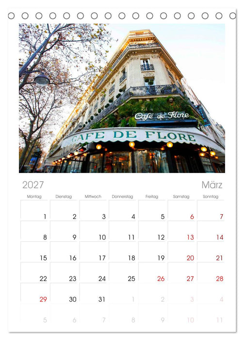 Paris (CALVENDO Tischplaner A5H 2027)