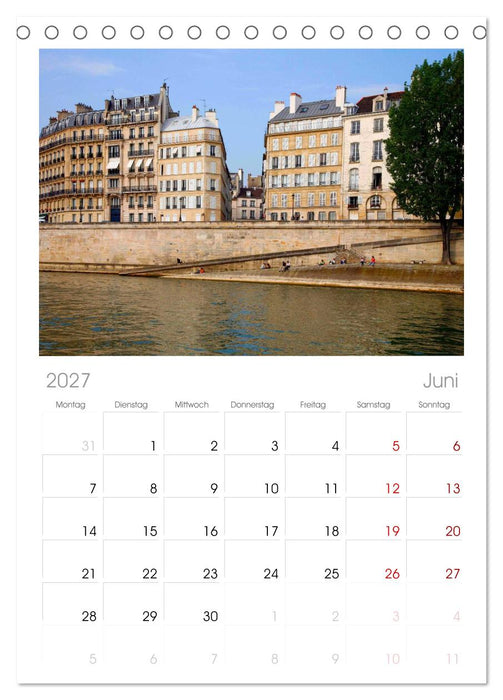Paris (CALVENDO Tischplaner A5H 2027)