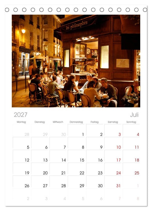 Paris (CALVENDO Tischplaner A5H 2027)