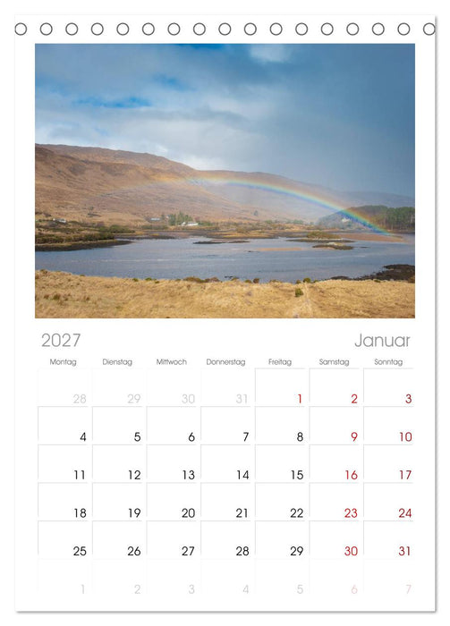 Irland. Wild Atlantic Views. (CALVENDO Tischplaner A5H 2027)