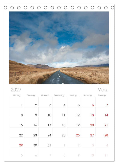Irland. Wild Atlantic Views. (CALVENDO Tischplaner A5H 2027)