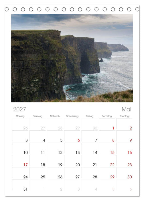 Irland. Wild Atlantic Views. (CALVENDO Tischplaner A5H 2027)
