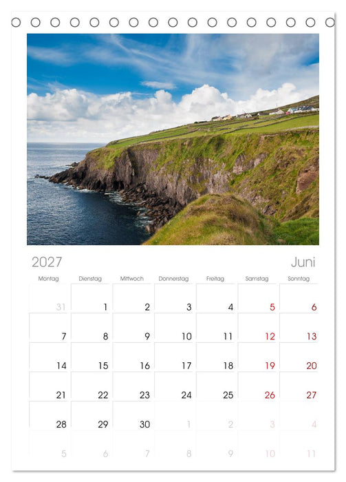Irland. Wild Atlantic Views. (CALVENDO Tischplaner A5H 2027)