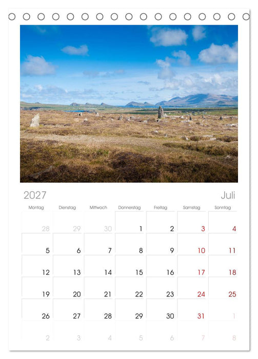 Irland. Wild Atlantic Views. (CALVENDO Tischplaner A5H 2027)