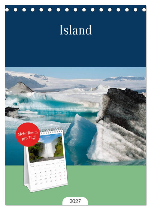 Island (CALVENDO Tischplaner A5H 2027)