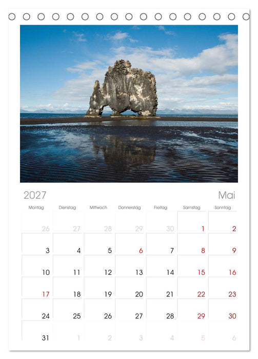 Island (CALVENDO Tischplaner A5H 2027)