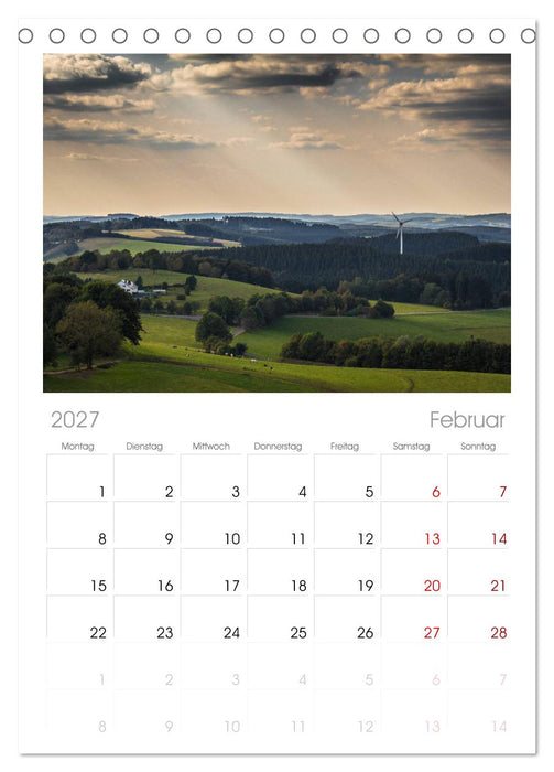 Schönes Sauerland (CALVENDO Tischplaner A5H 2027)