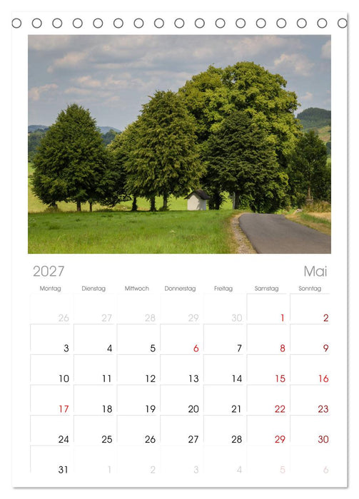 Schönes Sauerland (CALVENDO Tischplaner A5H 2027)