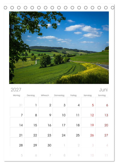 Schönes Sauerland (CALVENDO Tischplaner A5H 2027)