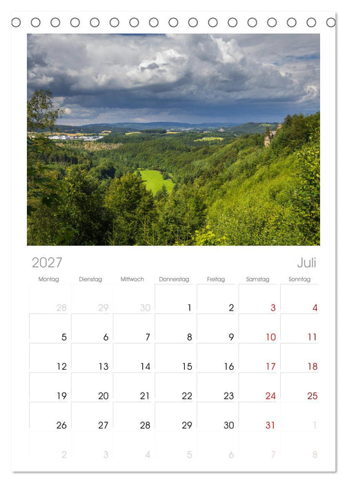 Schönes Sauerland (CALVENDO Tischplaner A5H 2027)