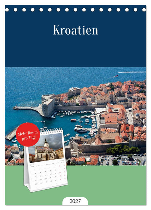 Kroatien (CALVENDO Tischplaner A5H 2027)