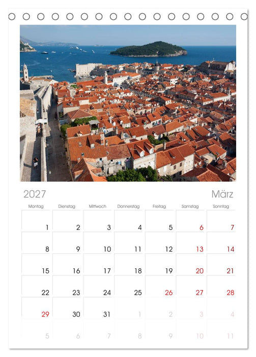 Kroatien (CALVENDO Tischplaner A5H 2027)