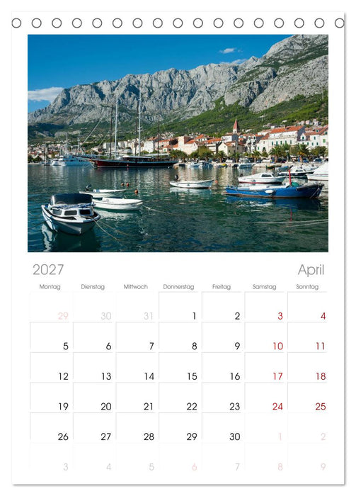 Kroatien (CALVENDO Tischplaner A5H 2027)