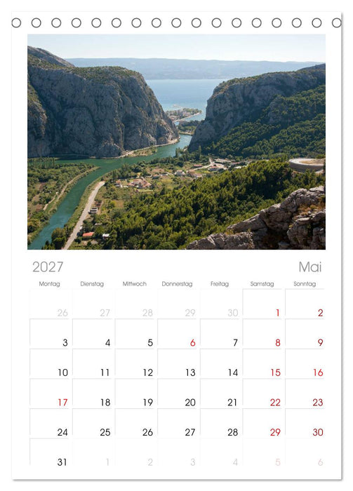 Kroatien (CALVENDO Tischplaner A5H 2027)