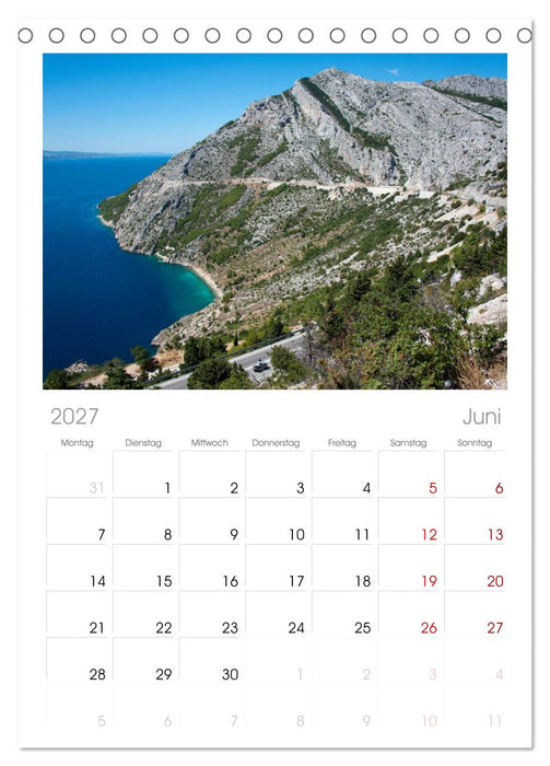 Kroatien (CALVENDO Tischplaner A5H 2027)