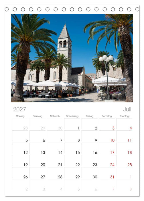 Kroatien (CALVENDO Tischplaner A5H 2027)