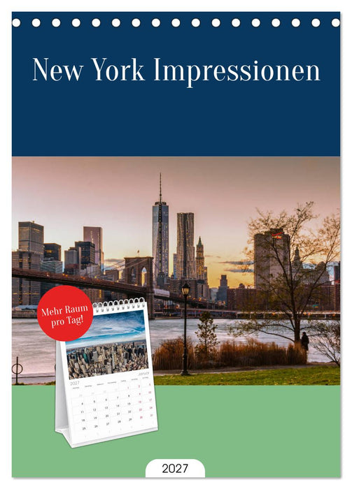 New York Impressionen (CALVENDO Tischplaner A5H 2027)