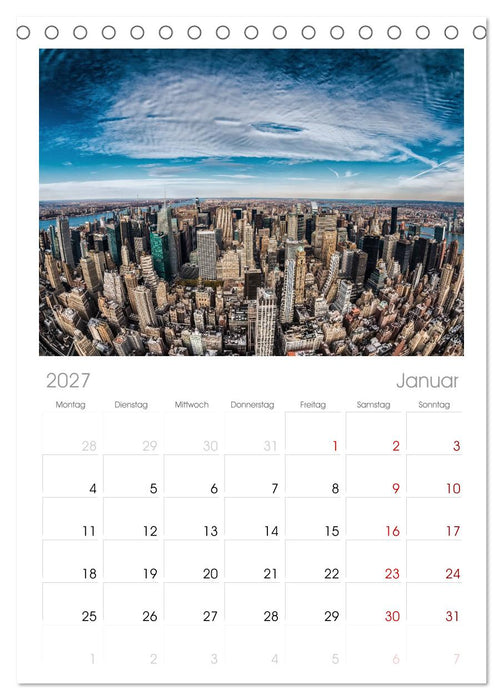 New York Impressionen (CALVENDO Tischplaner A5H 2027)