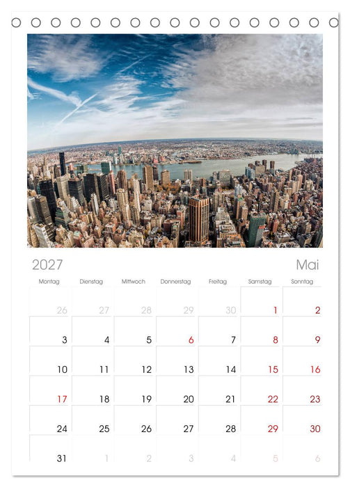 New York Impressionen (CALVENDO Tischplaner A5H 2027)