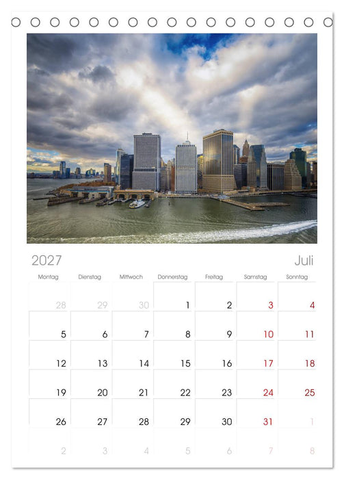 New York Impressionen (CALVENDO Tischplaner A5H 2027)