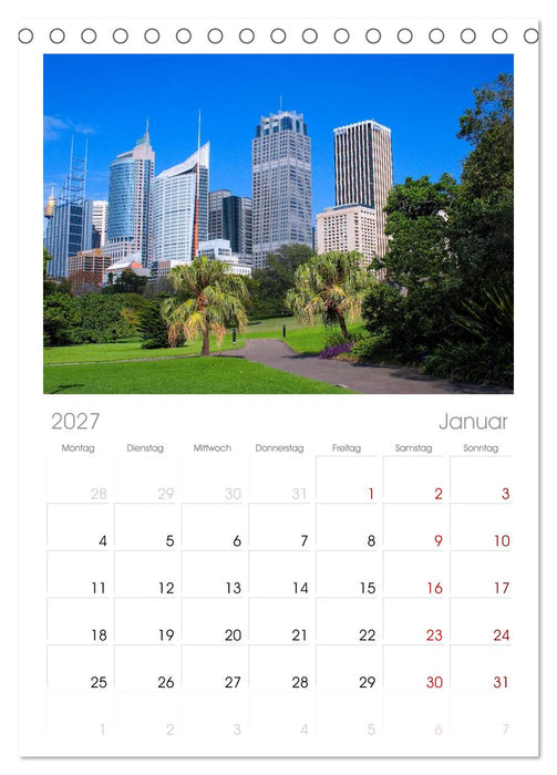 Australien (CALVENDO Tischplaner A5H 2027)