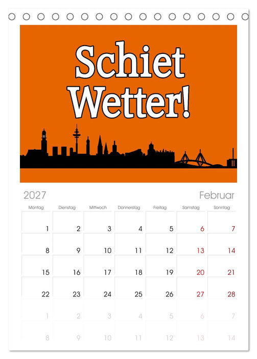 Hamburger Schnack (CALVENDO Tischplaner A5H 2027)