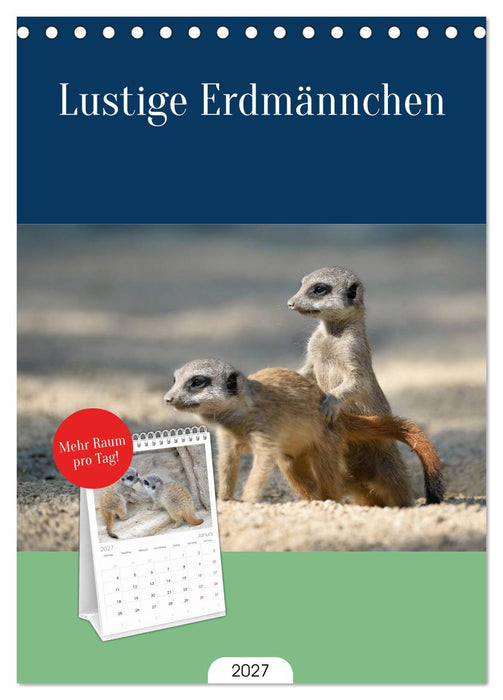 Lustige Erdmännchen (CALVENDO Tischplaner A5H 2027)