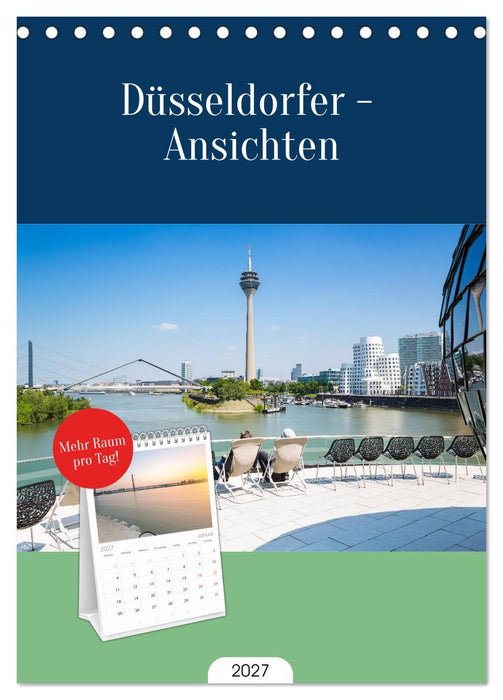Düsseldorfer - Ansichten (CALVENDO Tischplaner A5H 2027)