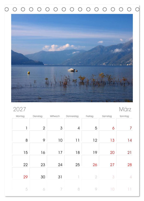 Lago Maggiore (CALVENDO Tischplaner A5H 2027)