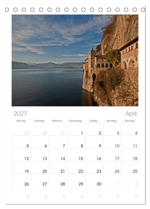 Lago Maggiore (CALVENDO Tischplaner A5H 2027)