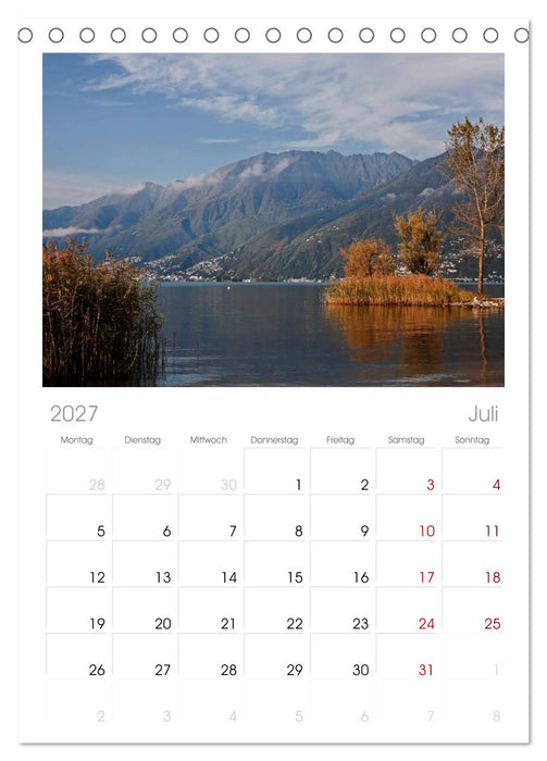 Lago Maggiore (CALVENDO Tischplaner A5H 2027)